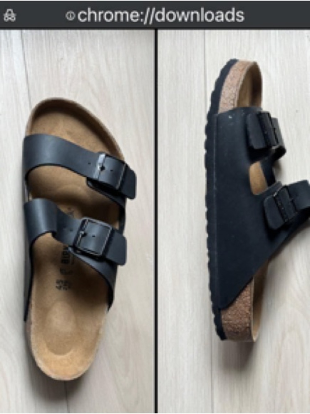 Birkenstock Black Arizona Two-Strap Sandals